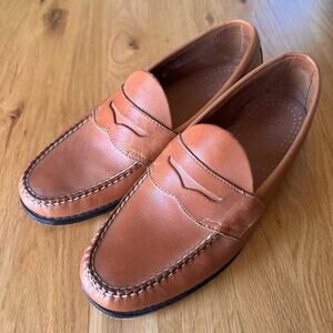 G.H. Bass Weejuns Men's Logan Flat Strap Leather Penny Loafer Tan Size 10